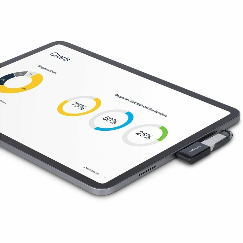 StarTech.com Adaptateur USB-C vers USB-A à angle droit, USB 5 Gbit/s, adaptateur compact USB-C mâle vers USB-A femelle, boîtier métallique durable, M/F USB31CAADGCPRA