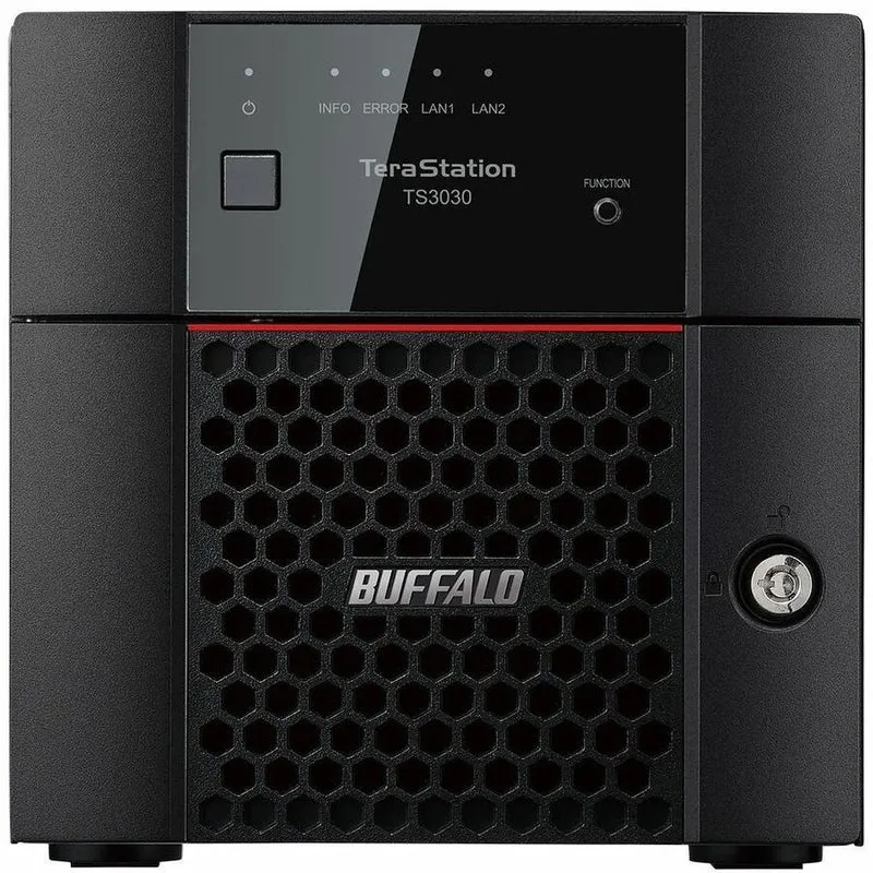NAS de bureau BUFFALO TeraStation 3230DN à 2 baies, disque dur 4 To (2 x 2 To) inclus, iSCSI 2.5 GBE, conforme TAA TS3230DN0402