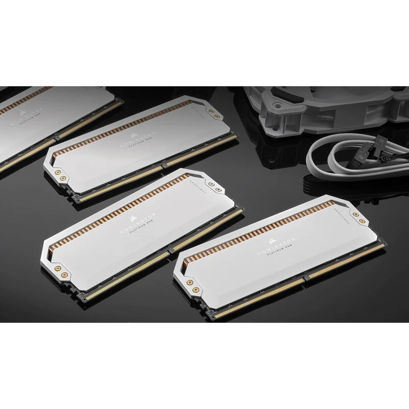 Kit de mémoire Corsair Dominator Platinum RGB 32 Go (2 x 16 Go) DDR5 DRAM 6200 36 MHz C32 - Blanc CMT5GX2M6200X36CXNUMXW