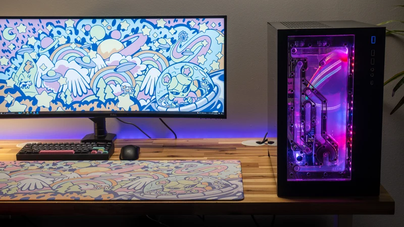 "Tour of the Galaxy - Pastel" — Gabi Belle Deskmat