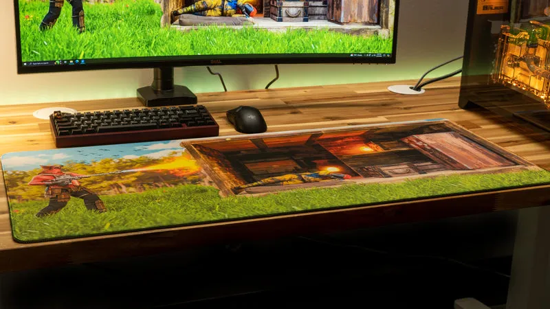 "Flame Raid" — Rust Deskmat