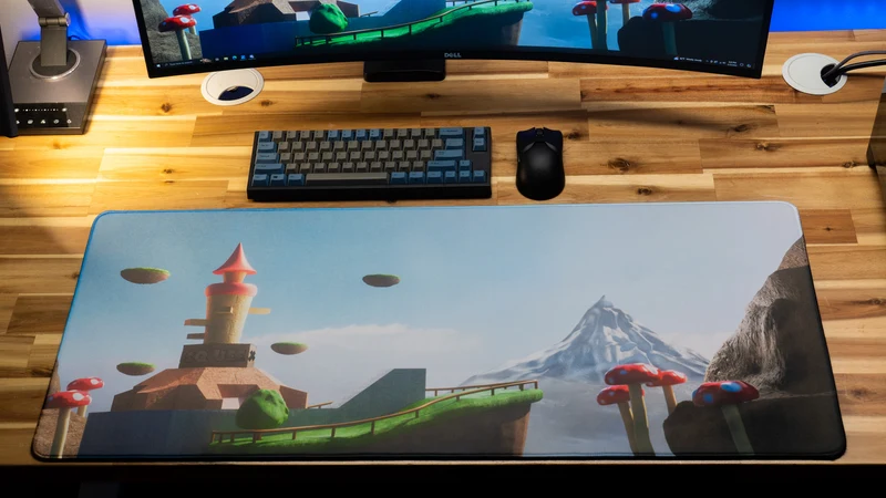 "Red Split" — Squeex Deskmat