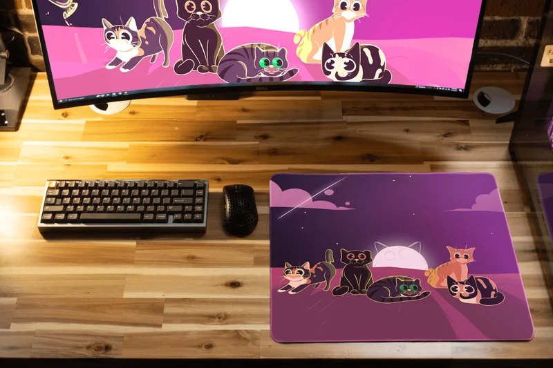 "Purrfect Evening" III — Dooley Noted Deskmat