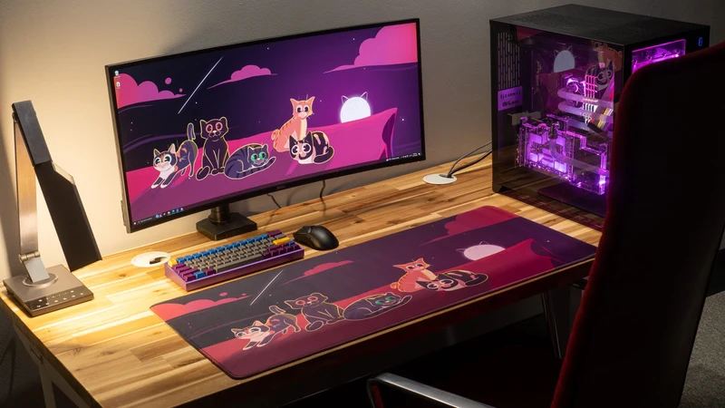 "Purrfect Evening" IV — Dooley Noted Deskmat