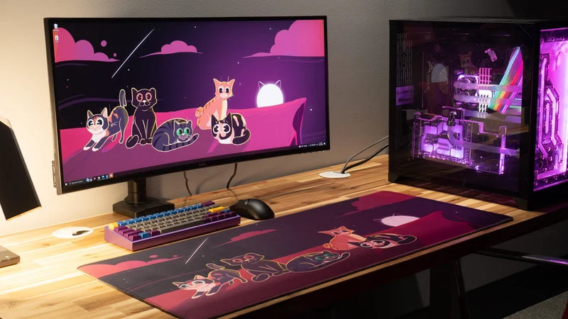 "Purrfect Evening" IV — Dooley Noted Deskmat