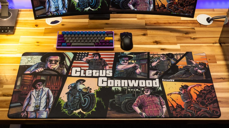"Cletus Cornwood" — EsfandTV Deskmat