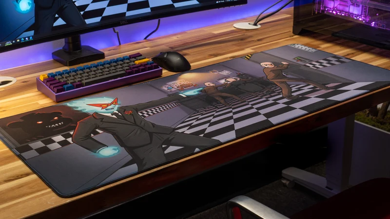 "Spiral’s Chaotic Night Shift" — Spiral Deskmat