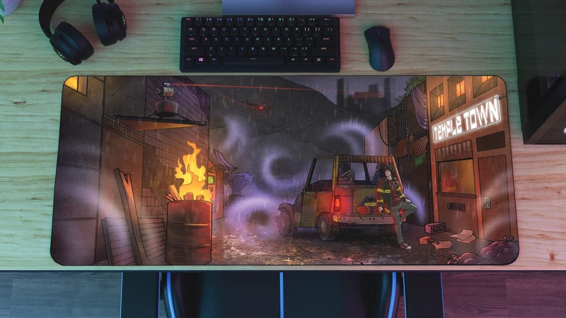 "Temple Town 2" — TempleTaps Deskmat