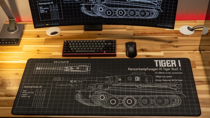 "Wunderwaffe - Black" — Bitt3rSteel Deskmat
