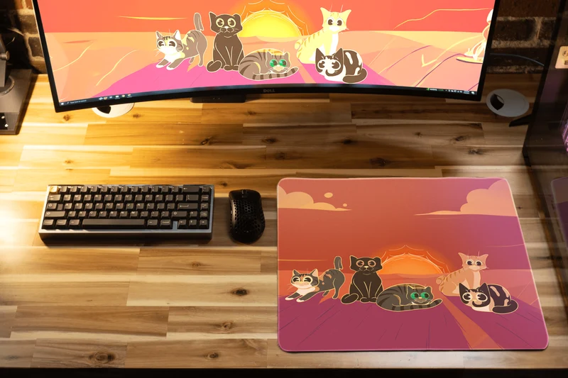 "Meowvelous Morning" II — Dooley Noted Deskmat