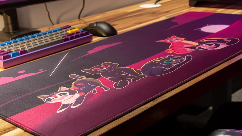 "Purrfect Evening" — Dooley Noted Deskmat
