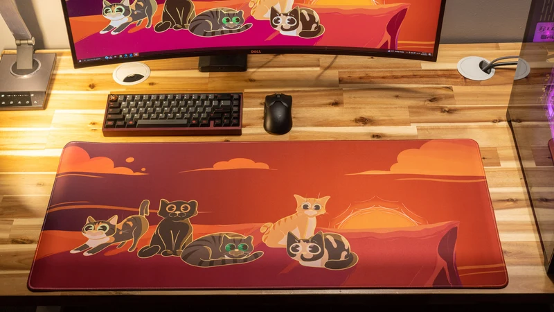 "Meowvelous Morning" — Dooley Noted Deskmat