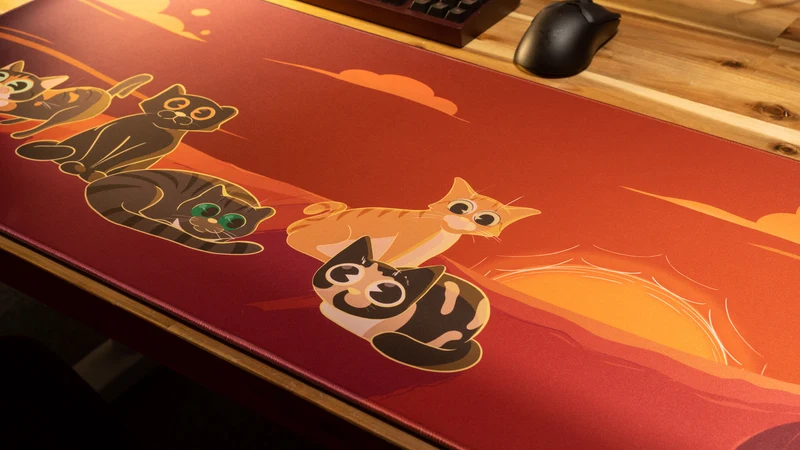 "Meowvelous Morning" — Dooley Noted Deskmat