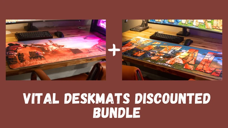 "Vital Servers" — Rust Deskmat