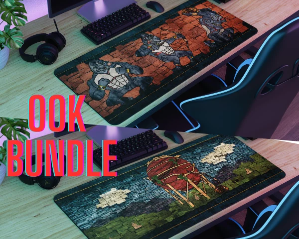 "ANCIENT OOKS" — Rust Deskmat