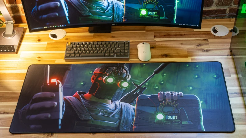 "Launch Rat" — Rust Deskmat