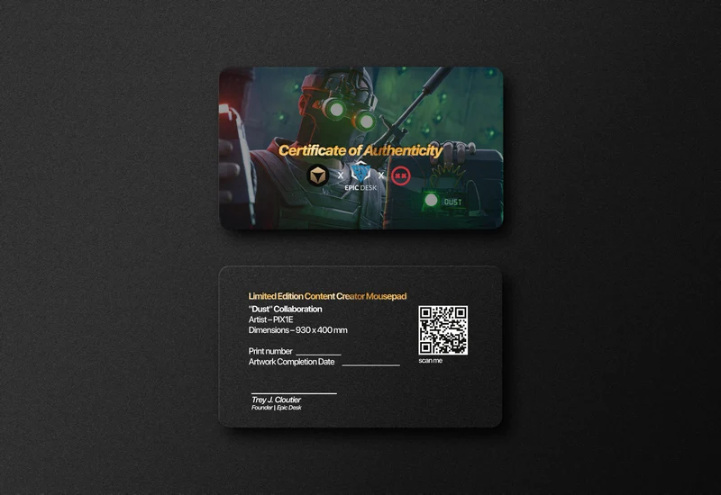 "Launch Rat" — Rust Deskmat