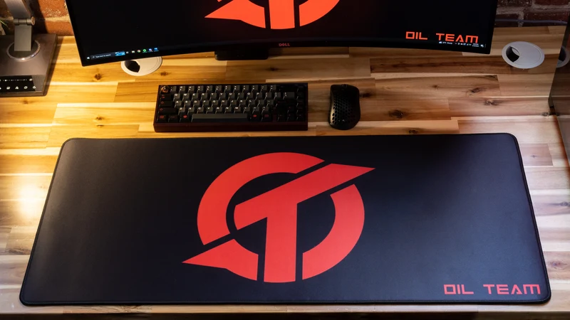 "OT" — Rust Deskmat