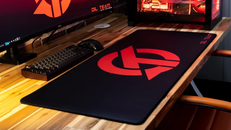 "OT" — Rust Deskmat