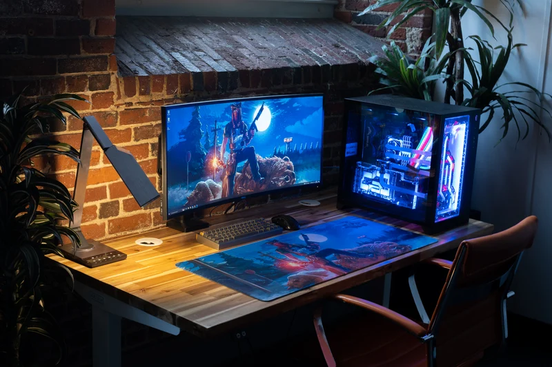 "THE SPEEDRUNNER" — Rust Deskmat