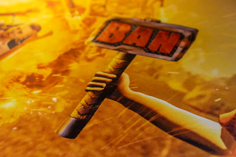"Camomo_10 - THE BANHAMMER" — Rust Deskmat