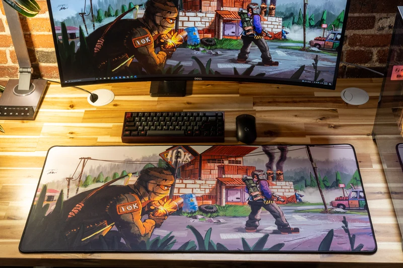 "IOK" — Rust Deskmat