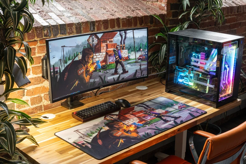 "IOK" — Rust Deskmat