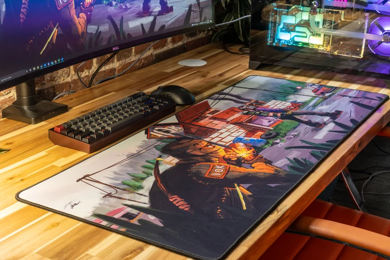 "IOK" — Rust Deskmat