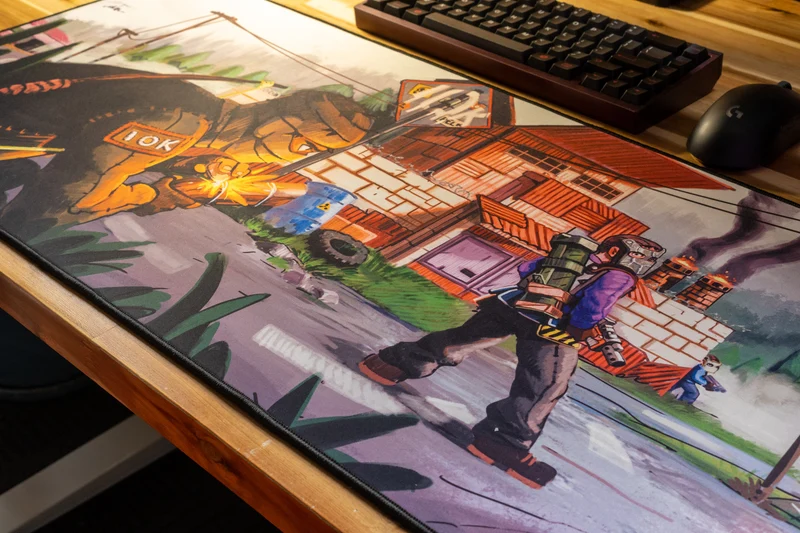 "IOK" — Rust Deskmat