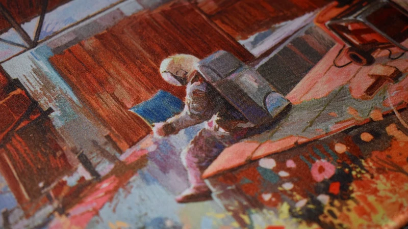 "Cosmonatic Films" — Rust Deskmat