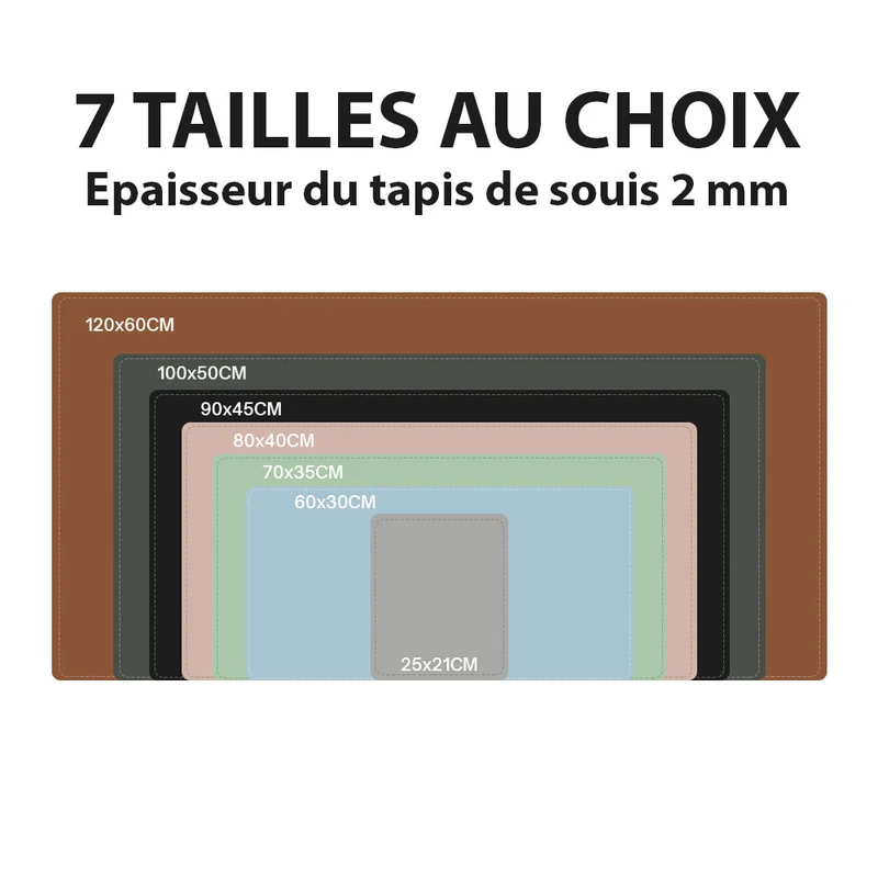Tapis de souris XXL cuir noir