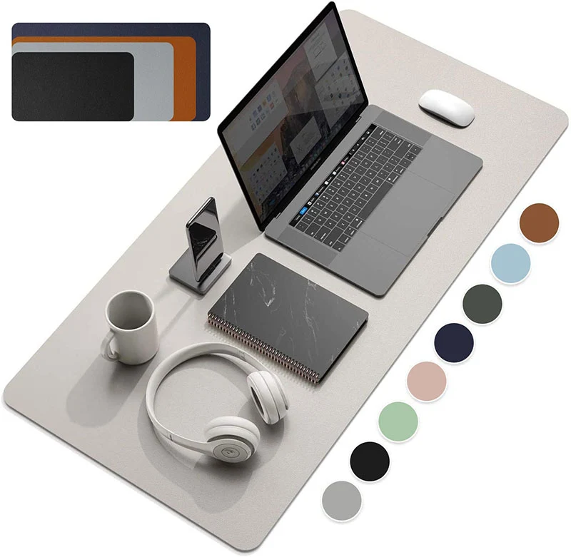Tapis de souris XXL cuir gris