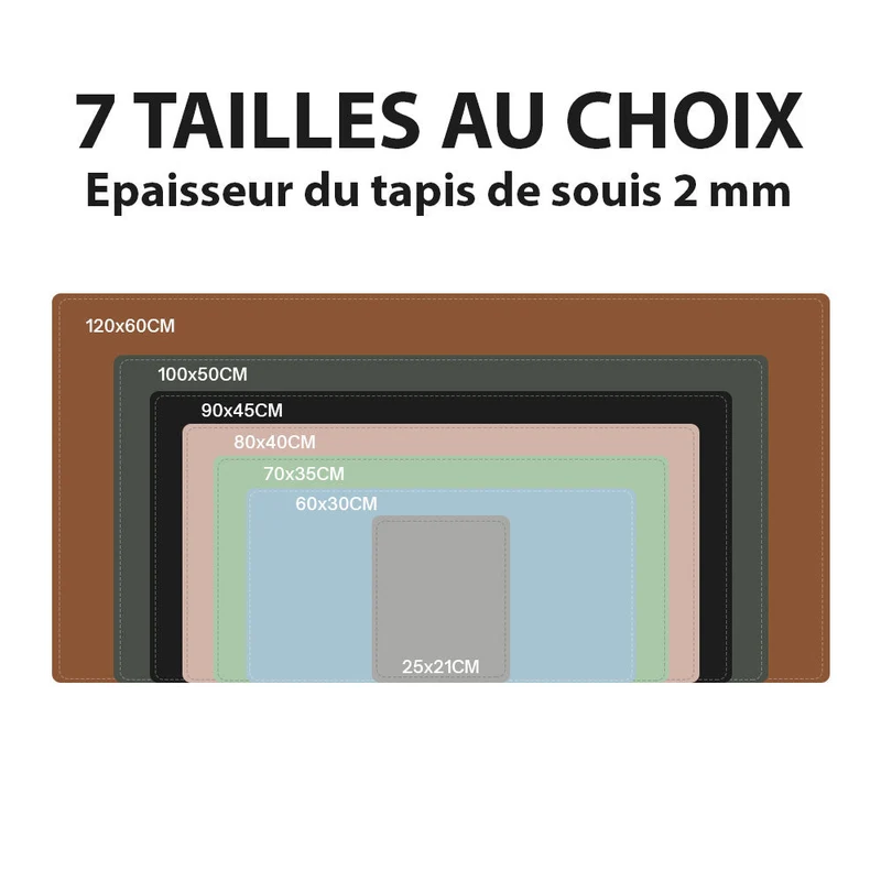 Tapis de souris XXL cuir rose