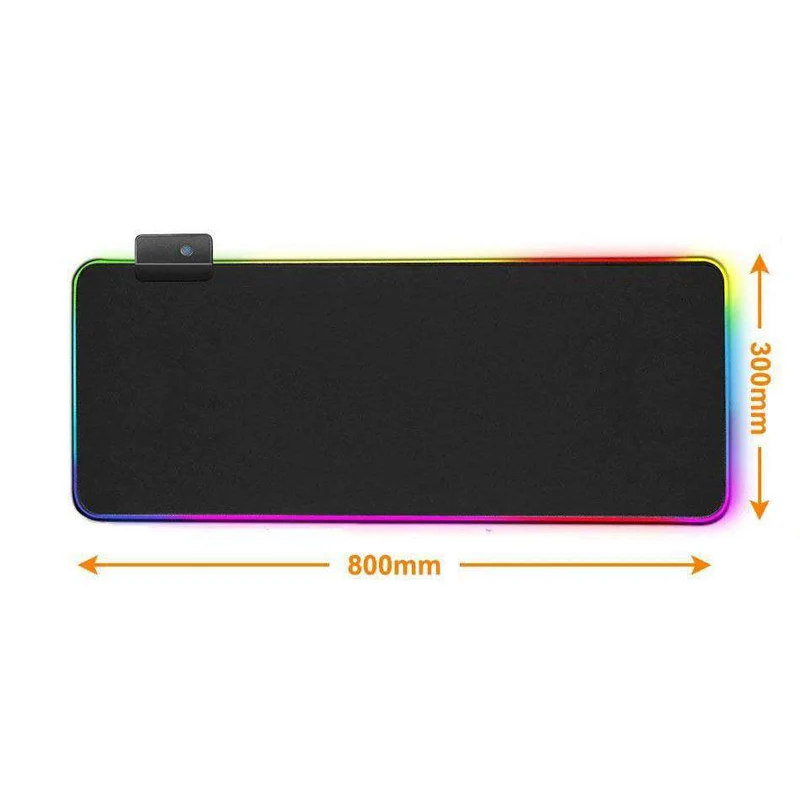 Tapis de Souris RGB XXL Gaming Noir