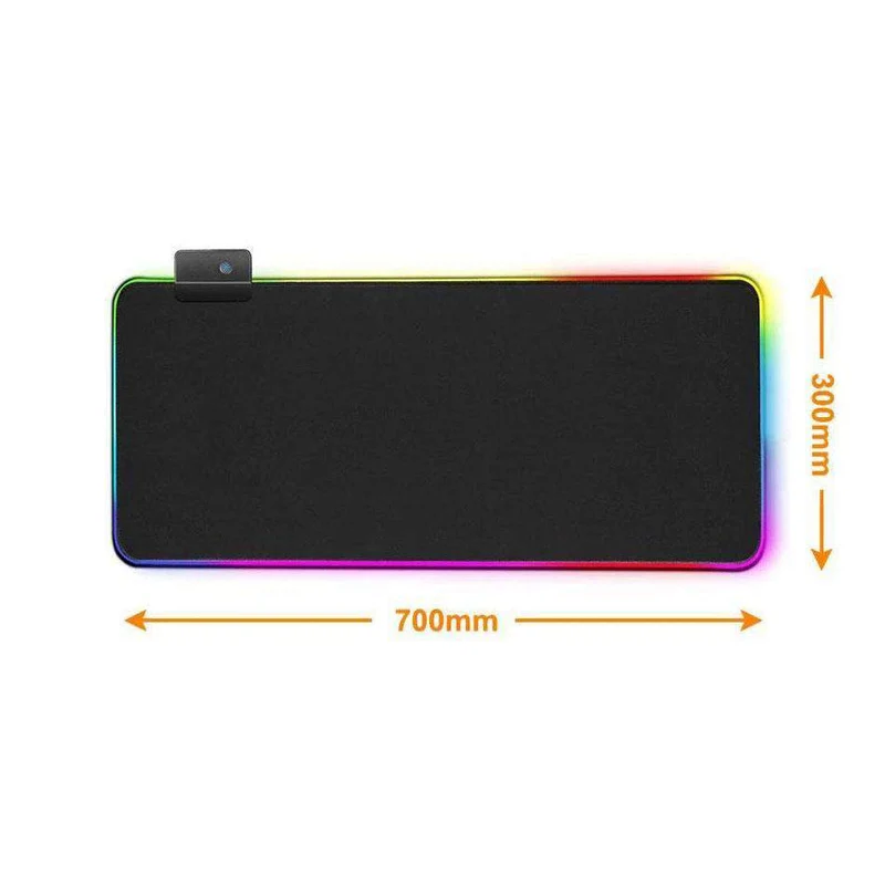 Tapis de Souris RGB XXL Gaming Noir