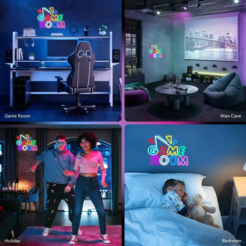Néon Mural - Game Room