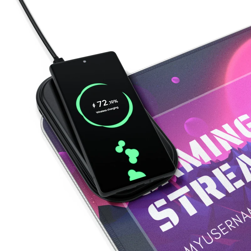 Tapis de Souris Personnalisé - RGB recharge induction sans fil