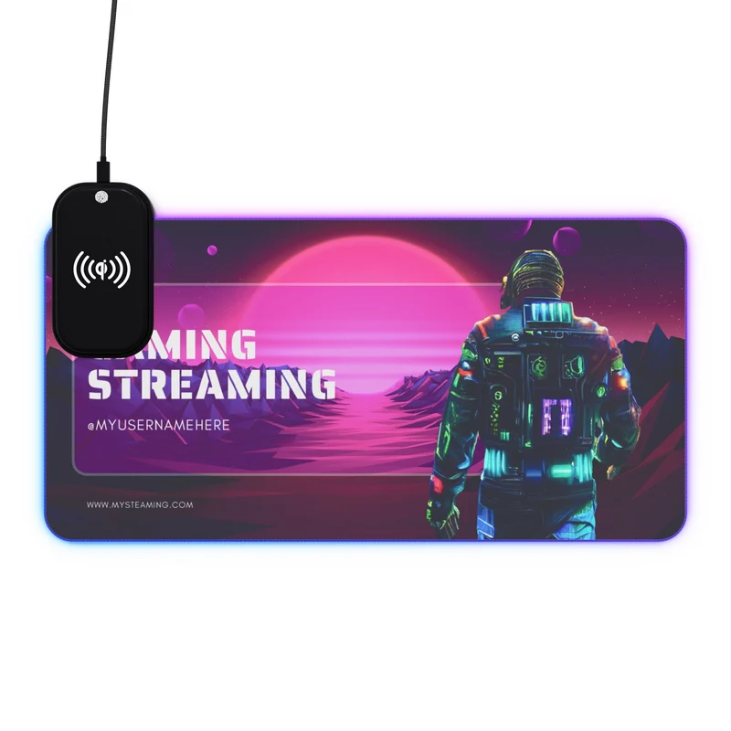 Tapis de Souris Personnalisé - RGB recharge induction sans fil