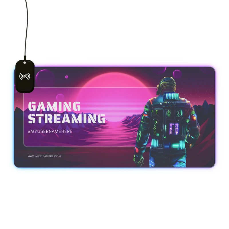 Tapis de Souris Personnalisé - RGB recharge induction sans fil