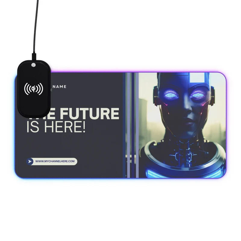 Tapis de Souris Personnalisé - RGB recharge induction sans fil