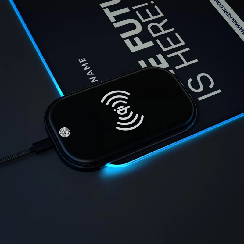 Tapis de Souris Personnalisé - RGB recharge induction sans fil