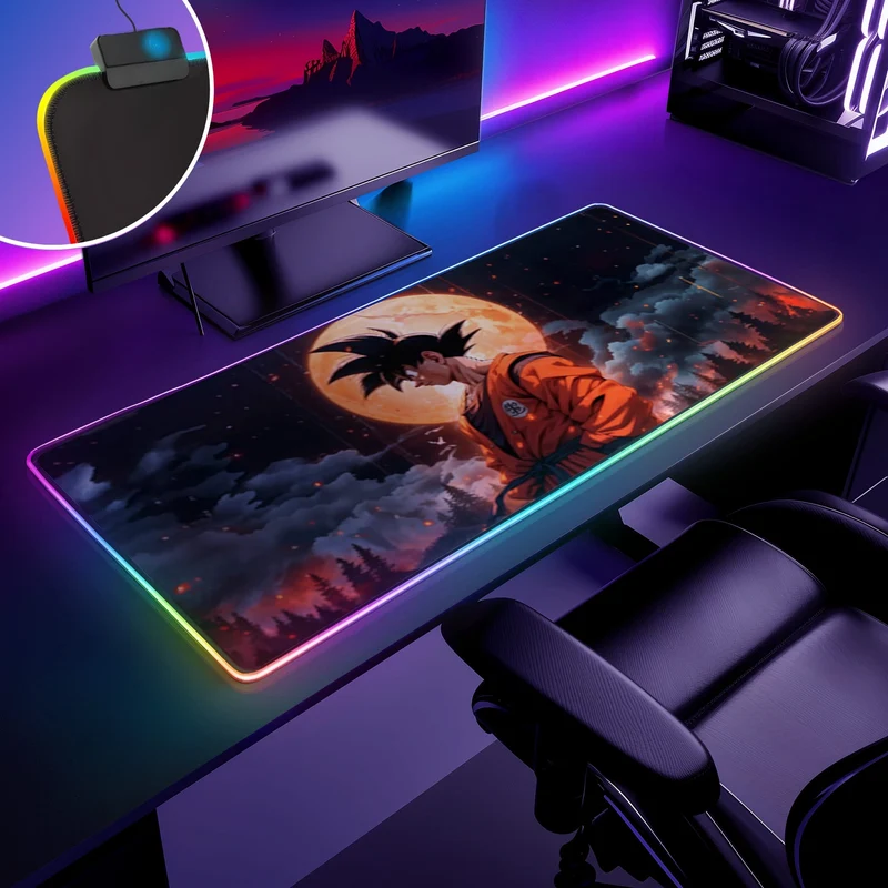 Tapis de souris DBZ SANGOKU RGB - Lune Rouge
