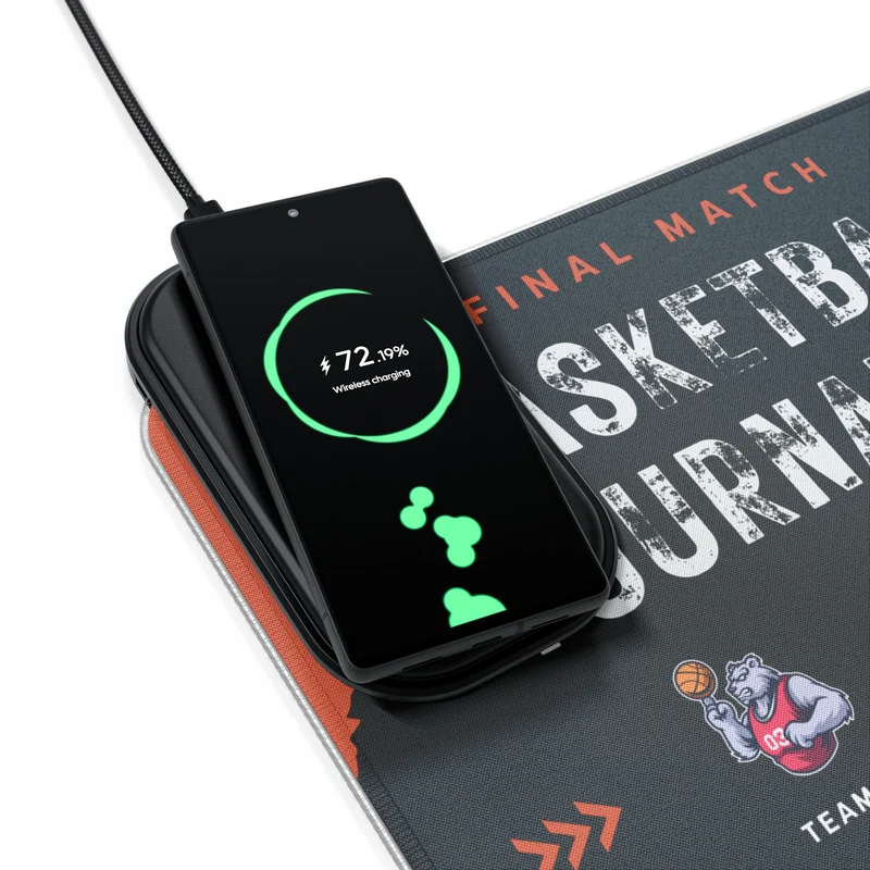Tapis de Souris Personnalisé - RGB recharge induction sans fil