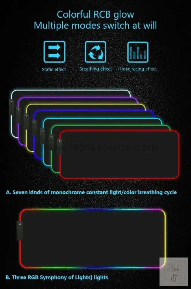 Tapis de Souris RGB Personnalisé