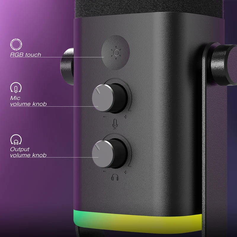 Microphone Gaming RGB - AM8