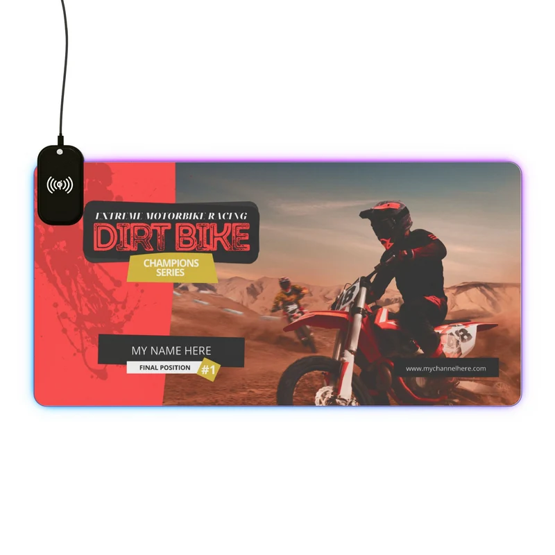 Tapis de Souris Personnalisé - RGB recharge induction sans fil