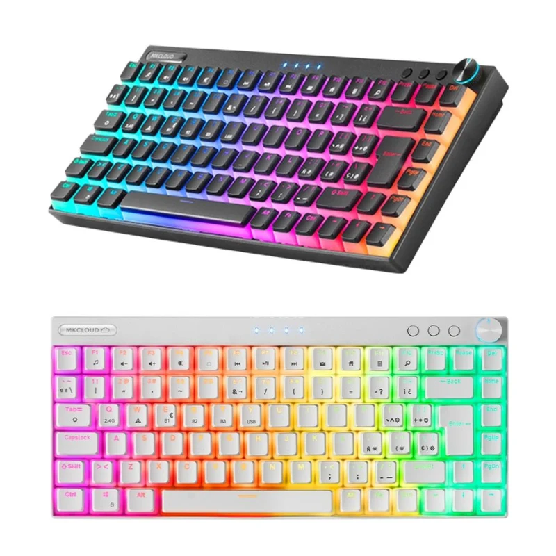 Clavier Mecanique RGB Bluetooth avec Molette - Promotion