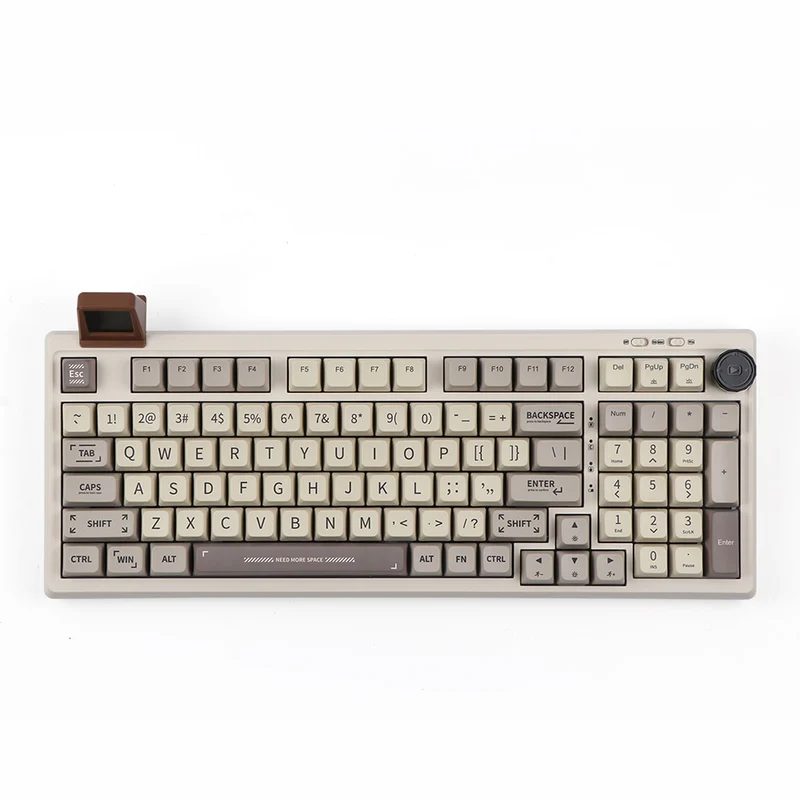 Clavier Mecanique Retro RGB sans fil avec Molette + Mini TV