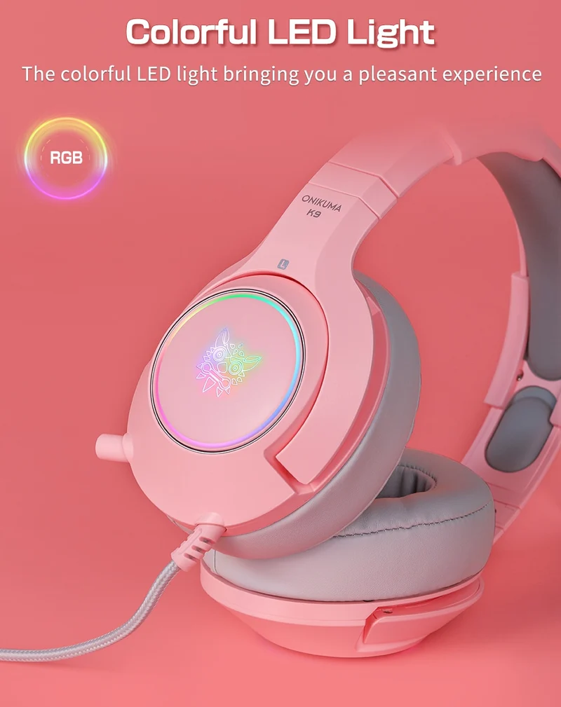 Kit Gaming Rose 4 en 1 casque + souris + clavier + accessoires