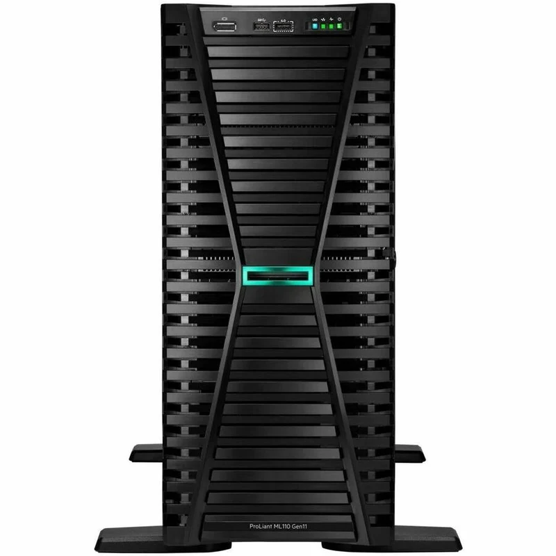 Serveur tour HPE ProLiant ML110 G11 4.5U - 1 x Intel Xeon Bronze 3508U 2.10 GHz - 32 Go de RAM - Disque dur 4 To - (2 x 2 To) Configuration du disque dur - Contrôleur Serial ATA, Serial Attached SCSI (SAS) P71683-005